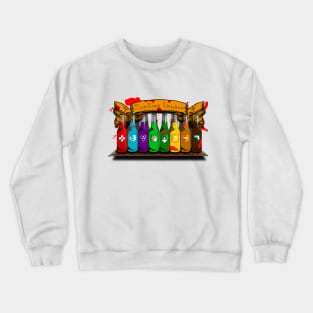 Zombie Perks Top Shelf Zombies Beware on Yellow Crewneck Sweatshirt